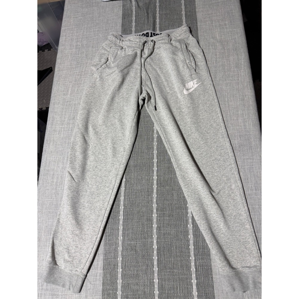 Nike Mens Sportswear Jogger‎ Sweatpants Heather Gray Size Small Just Do It Waist